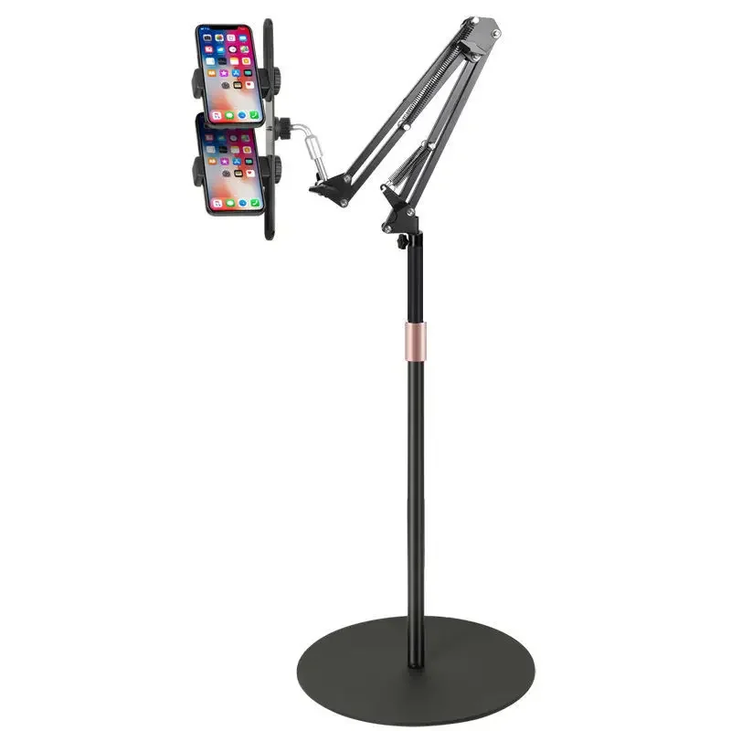 Multi-position mobile phone live streaming host bracket video horizontal shooting floor overhead shooting bracket