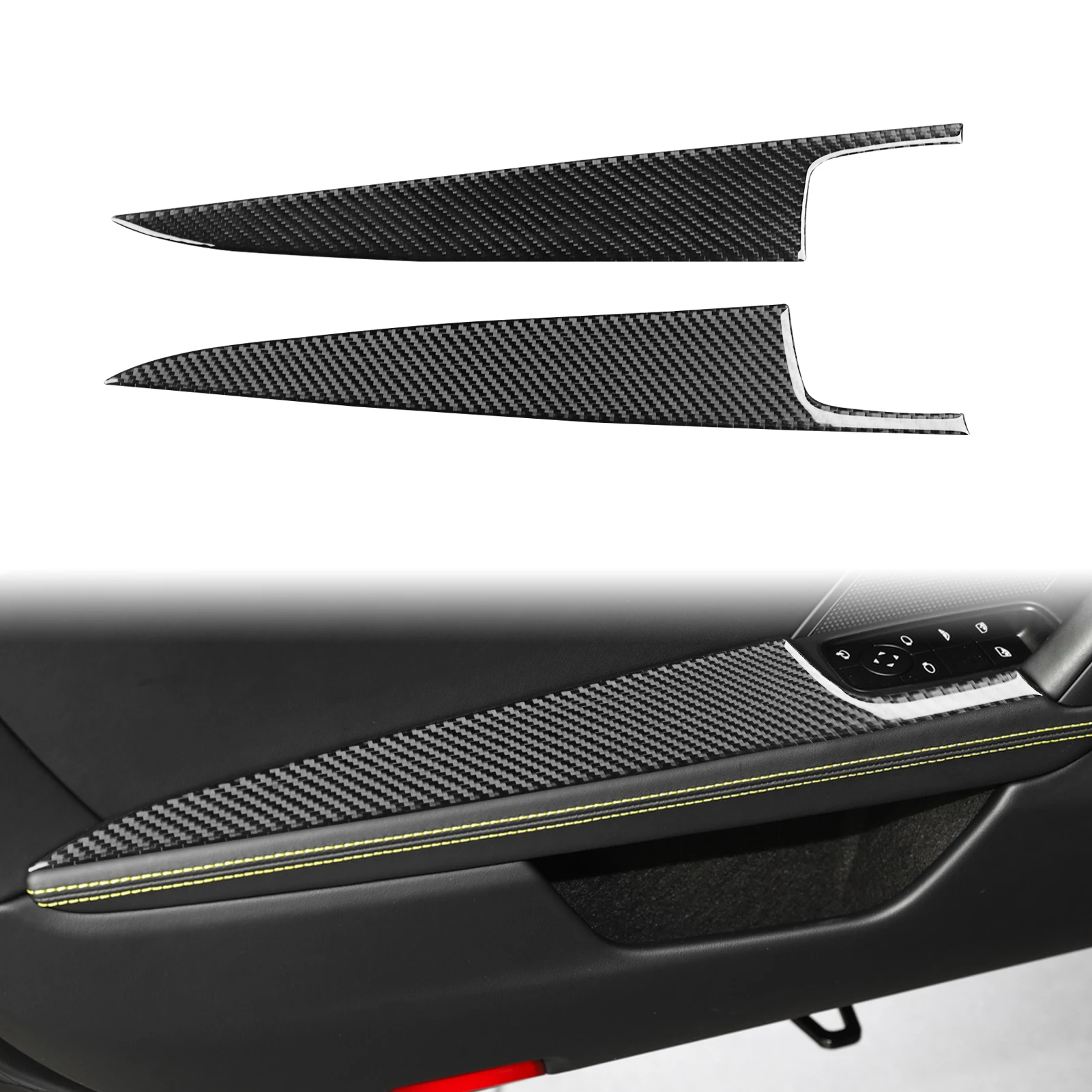 For Porsche 911 992 2019 2020 2021 2022 2023 Carbon Fiber Door trim set decorative cover Car Interior Accessories Stickers view 3
