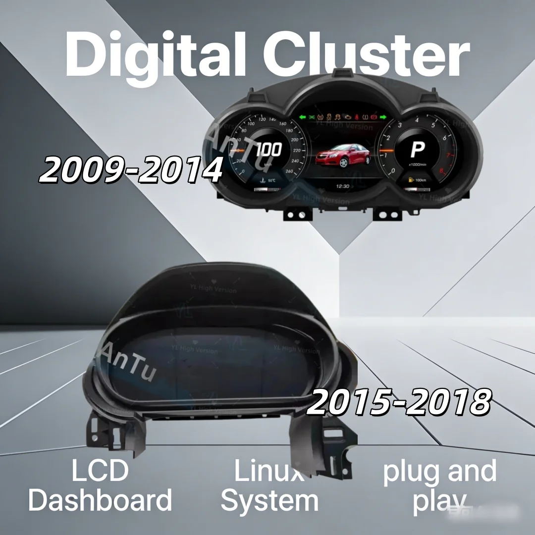 Speedometer Instrument Panel LCD Dashboard Cluster Carplay For Chevrolet Cruze Lacetti Classic Lacett 2009-2018 Virtual Cockpit