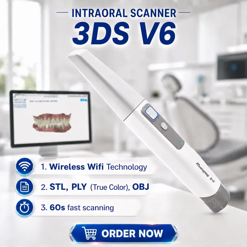 Runyes Intraoral 3DS V6 Scan Wifi Wireless OBJ STL PLY Output With Software AI Scanning Function