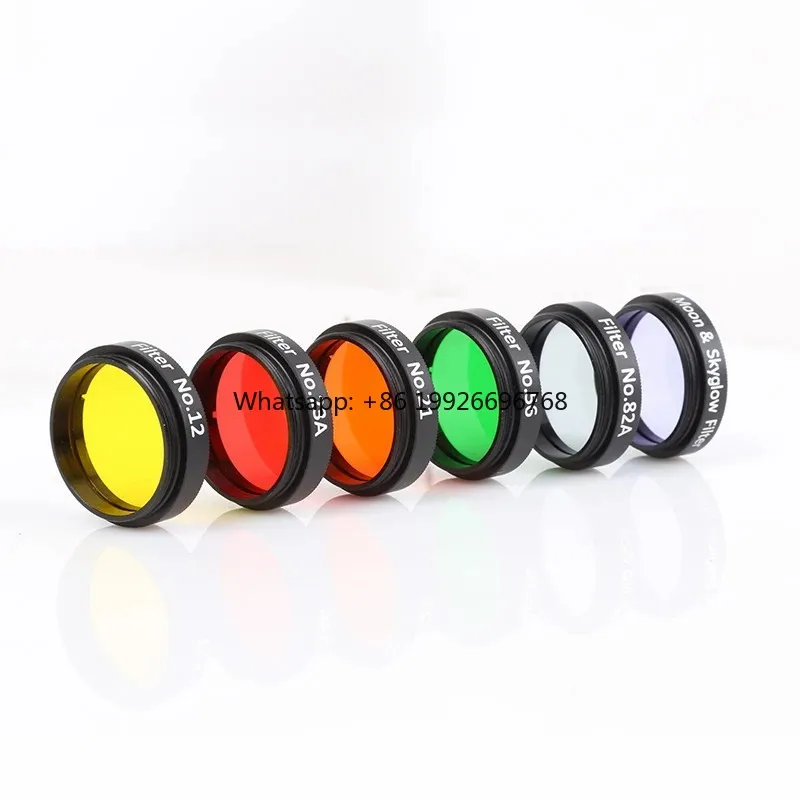 

Angeleyes 1.25" Color Astro Filters Set (6 Pieces) for Astronomical Telescopes Ocular Lens Planets Nebula Filter SkyGlow manufac