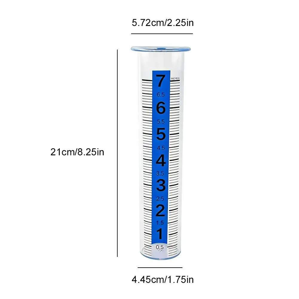 Replacement Rain Gauge Tube 7 Inch Capacity Outdoor Water Measuring Gauge With Large Scale For Garden Yard Farm Precipitati B3W5