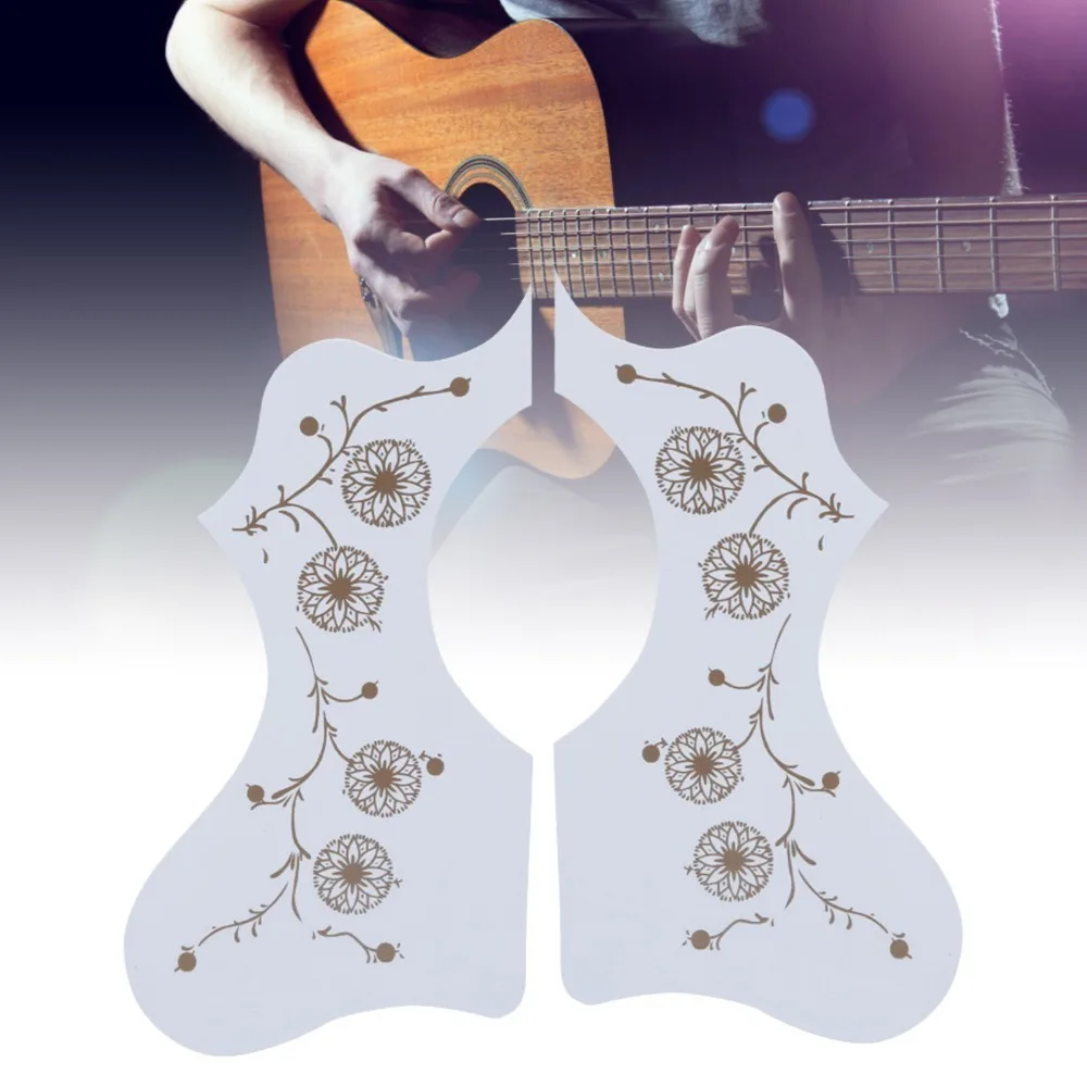 2Pcs ​Plastic Guitar Guard​ ​Self Adhesive Black/Red/White/Brown ​Pick Guard​ Easy Installation​ ​Anti-Scratch ​Pickguard Plate