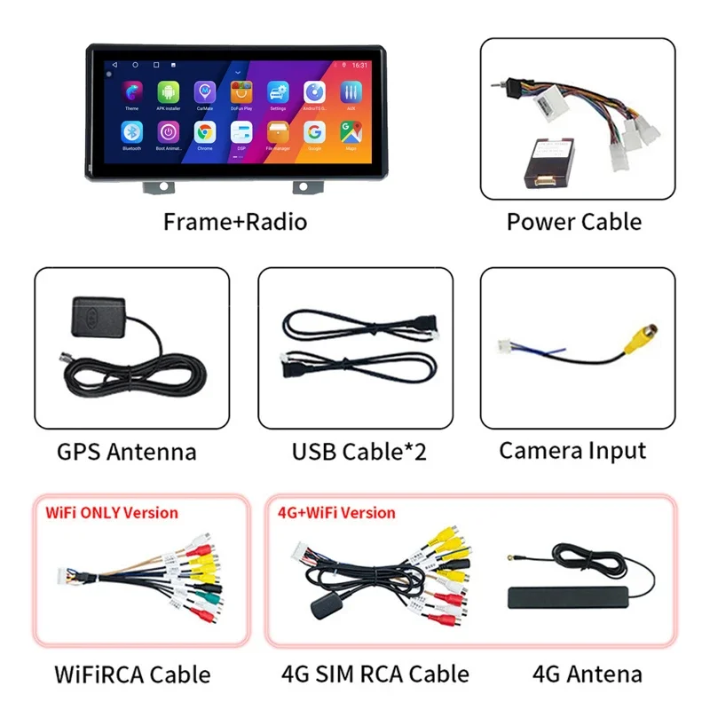 12.3 Inch Android GPS Audio Radio Carplay BT Multimedia Stereo Touch Screen 4G Car Player For Toyota Land Cruiser LC300 2023