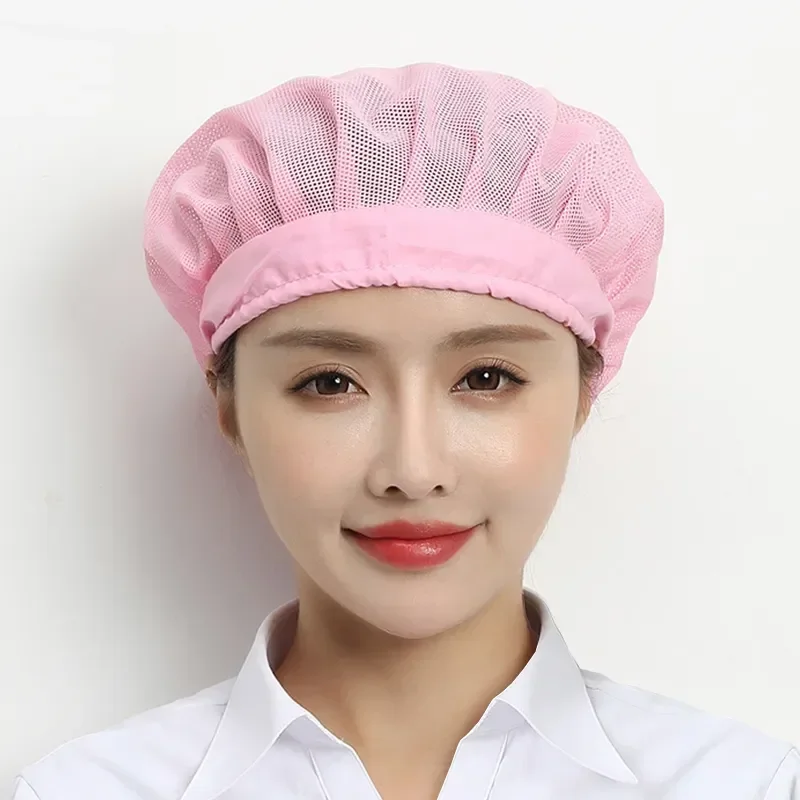 Bakery Black Kitchen Canteen Restaurant Caps Cook Net Service Cap Adjustable Hats Work Food Breathable Shop Hat Baking