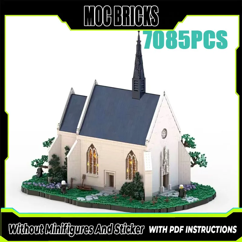 MOC building blocks Gothic church bricks toys