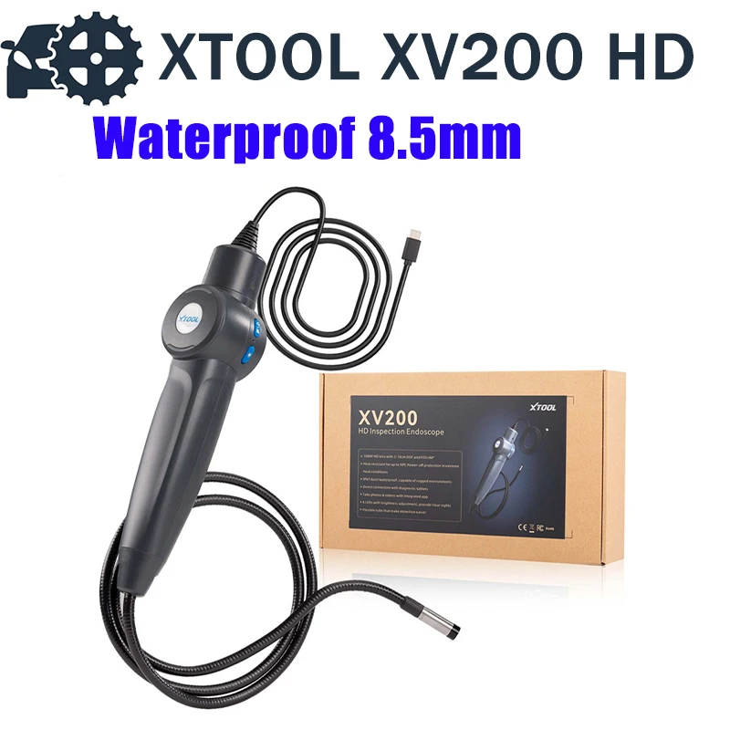 

New XTOOL XV200 HD upgraded of XV100 HD Endoscope Camera Micro 8 LED Inspection Endoscope Waterproof 8.5mm Borescope For D9S D8W