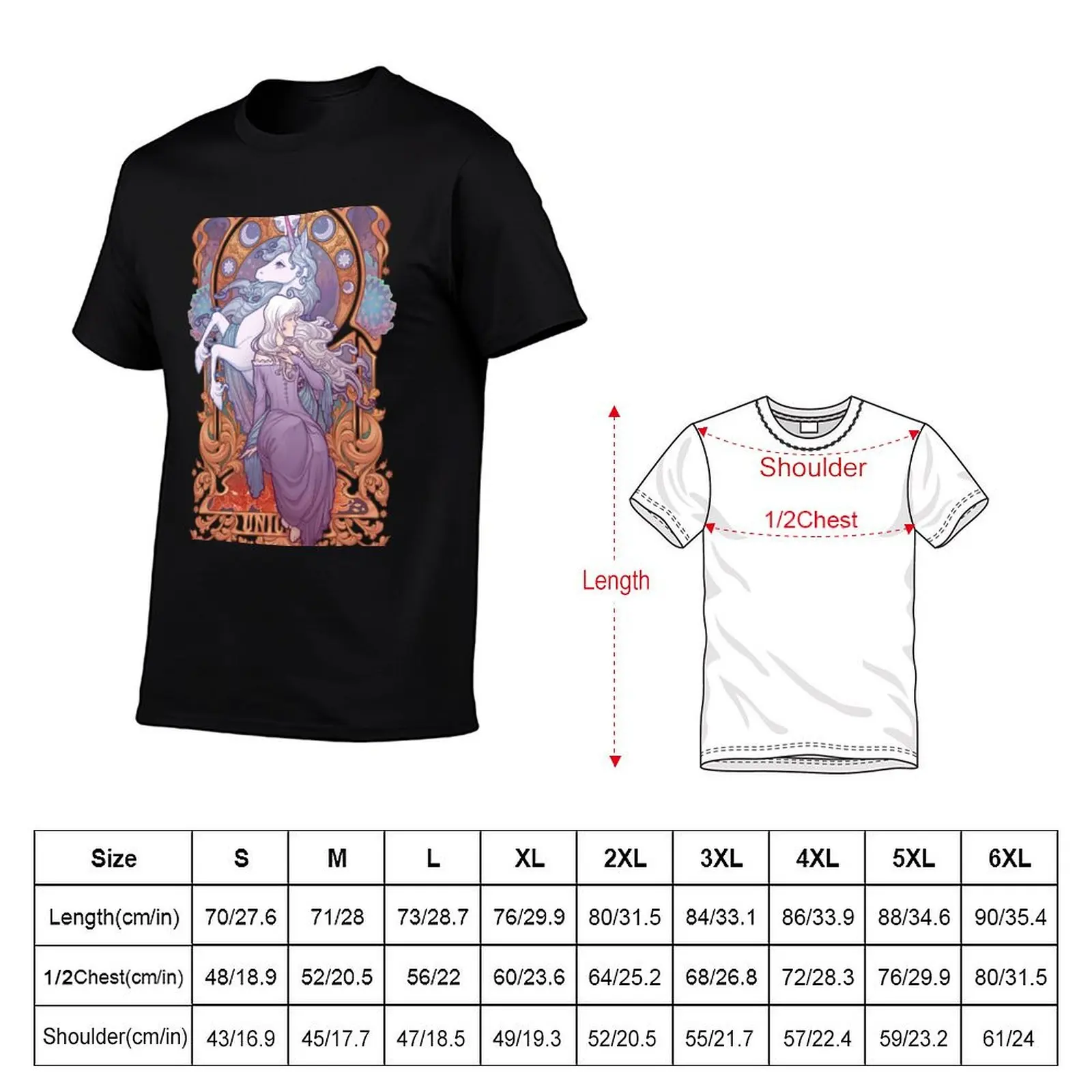 Lady Amalthea - The Last Unicorn T-Shirt t shirts for man graphic funny printed t shirts for man t shirts cotton 100% T-Shirt
