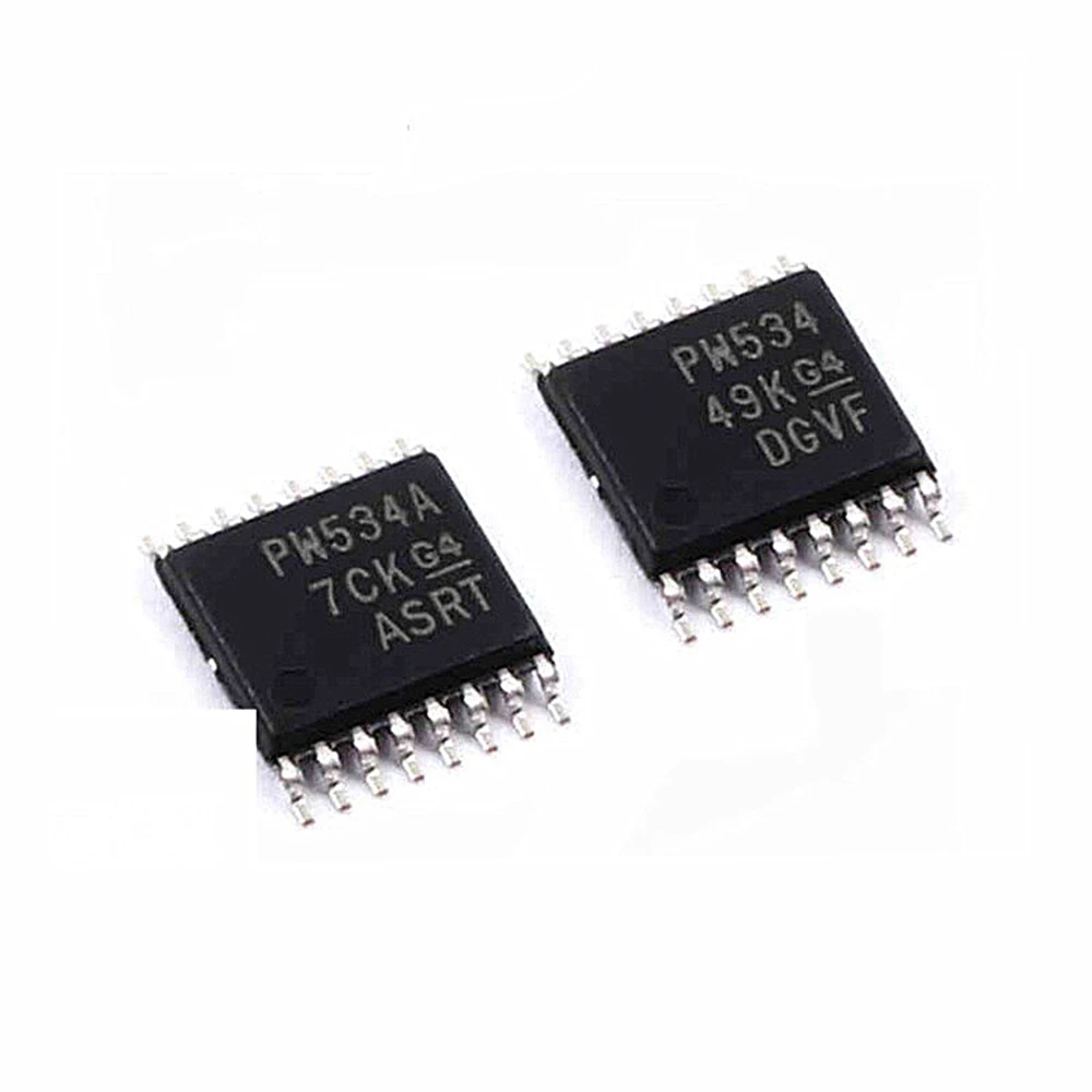 (10 unidades) TCA9534PWR TSSOP-16 PW534A SMBUS Expansor de E/S de baixa potência com saída interrupta e registros de configuração