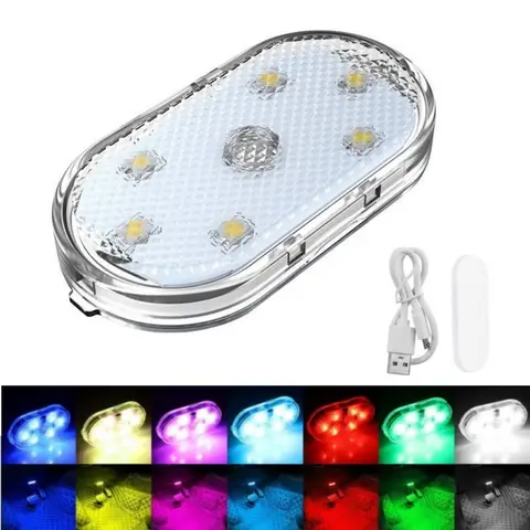 무선 미니 자동차 터치 라이트, USB 충전식 분위기 램프, 앰비언트 램프, 자동차 인테리어 독서등 무선 미니 자동차 터치 라이트, USB 충전식 분위기 램프, 앰비언트 램프, 자동차 인테리어 독서등