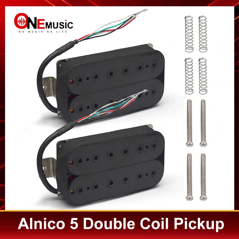 Pastilla de puente de guitarra eléctrica Vintage Alnico 5 Humbucker, doble bobina, piezas de guitarra negra, sonido cálido
