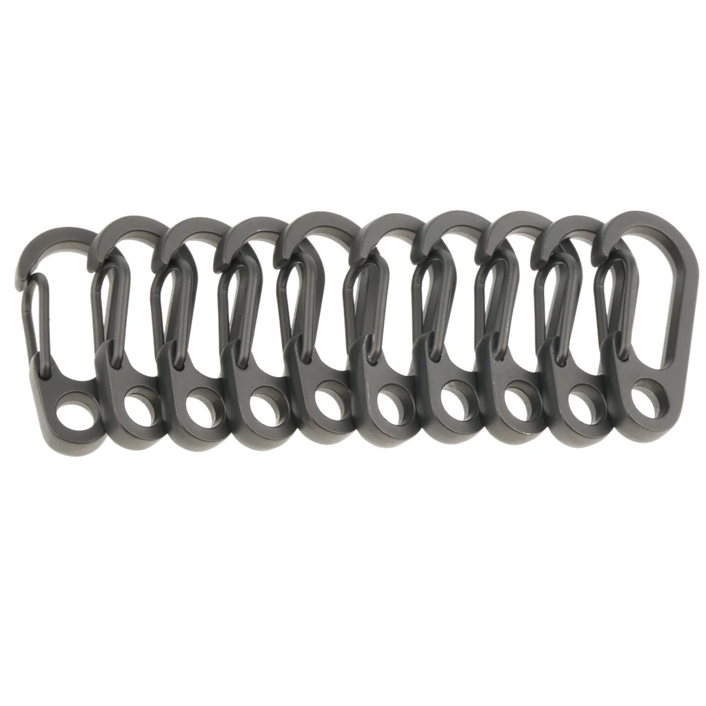10Pcs Mini Carabiner Clip Snap Spring Clasp Hook Keyring Camping Karabiner 15kg Carabiners Daily use Outdoor Hiking Tools