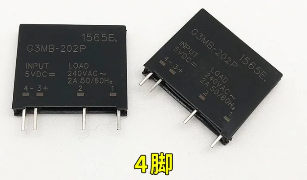 5PCS Relais Modul G3MB-202P G3MB 202P DC-AC PCB SSR In 5V DC Out 240V AC 2A Solid State Relais Modul