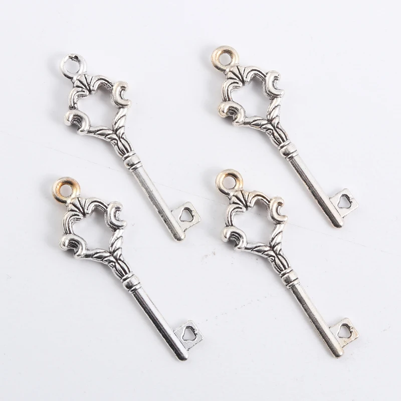 30pcs New Key Alloy Charms Silver Color Fashion Pendants For Making Handmade DIY Jewelry Accessories Crafts Findings image 3