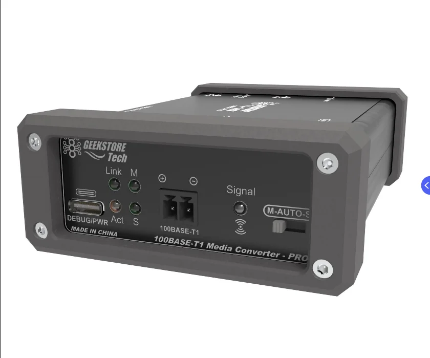 On Board Two-wire Ethernet 100base-t1 to RJ45 Standard Ethernet Adapter