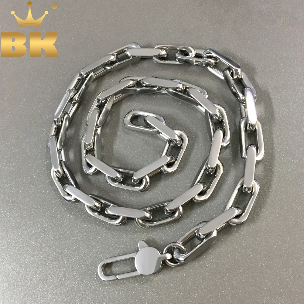 

THE BLING KING 7mm Stainless Steel Locked Chain 316L Smooth Necklace For Gift Fashion Hiphop Jewelry