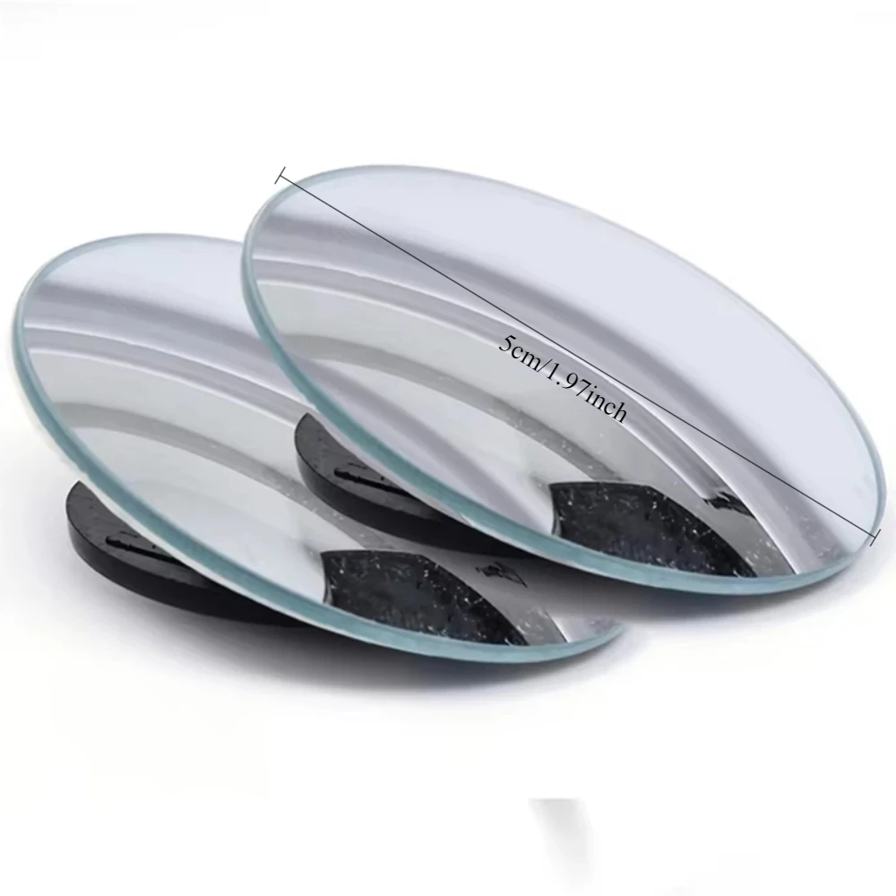Car Blind Spot Mirror Mounted No Border Small Circular Rearview Mirror High-definition Blind Spot Auxiliary Observation Mirrors