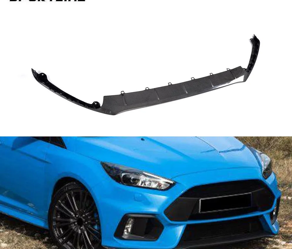 high quality focus Carbon Fiber Front Splitter Lip for Ford Focus RS 2016 2017 2018