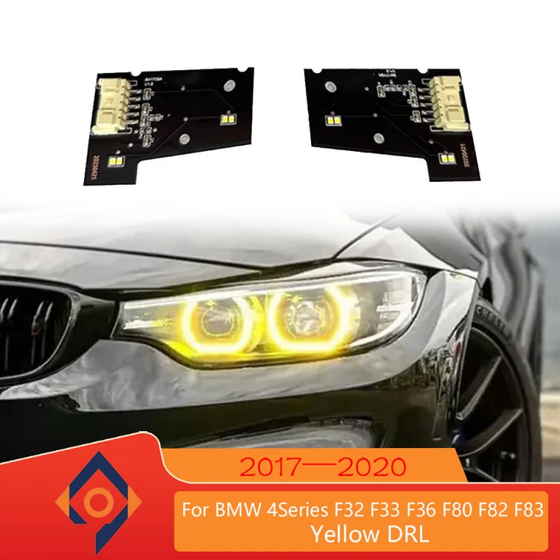 

car Lemon yellow DRL chip for BMW 4 Series M3 M4 F32 F33 F36 F80 F82 F83 2017-2020 daytime running light golden eye module