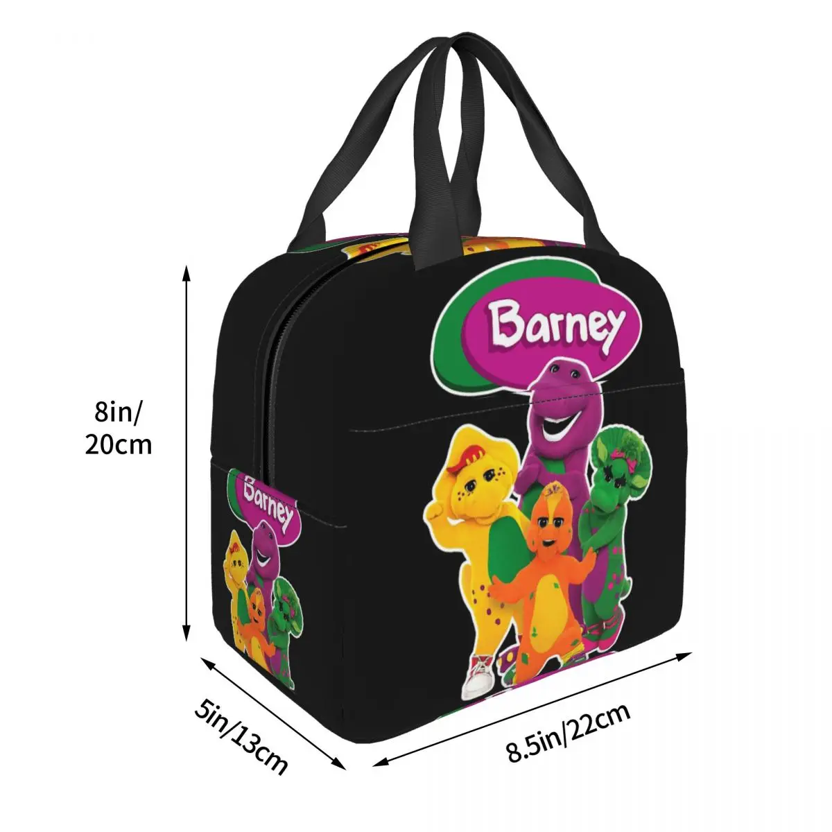 Barney And Friends Lunch Bags Insulated Bento Box Waterproof Lunch Tote Leakproof Picnic Bags for Woman Children Office