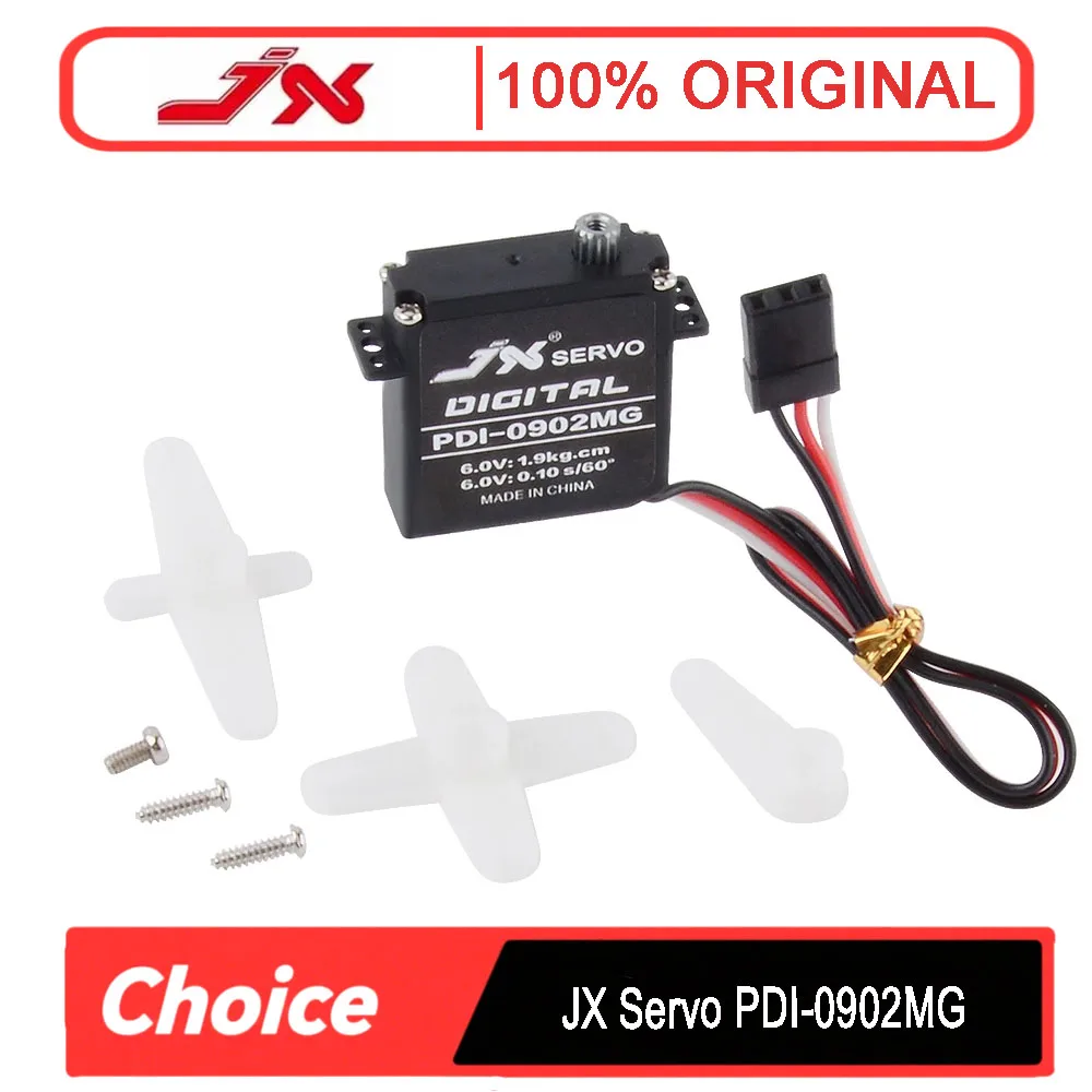

JX PDI-0902MG 9.4g 2.6kgf・cm@6V Digital Metal Gear Servo-High-Torque for RC Planes Ailerons,Robots Joints&Helicopters Tail Rotor