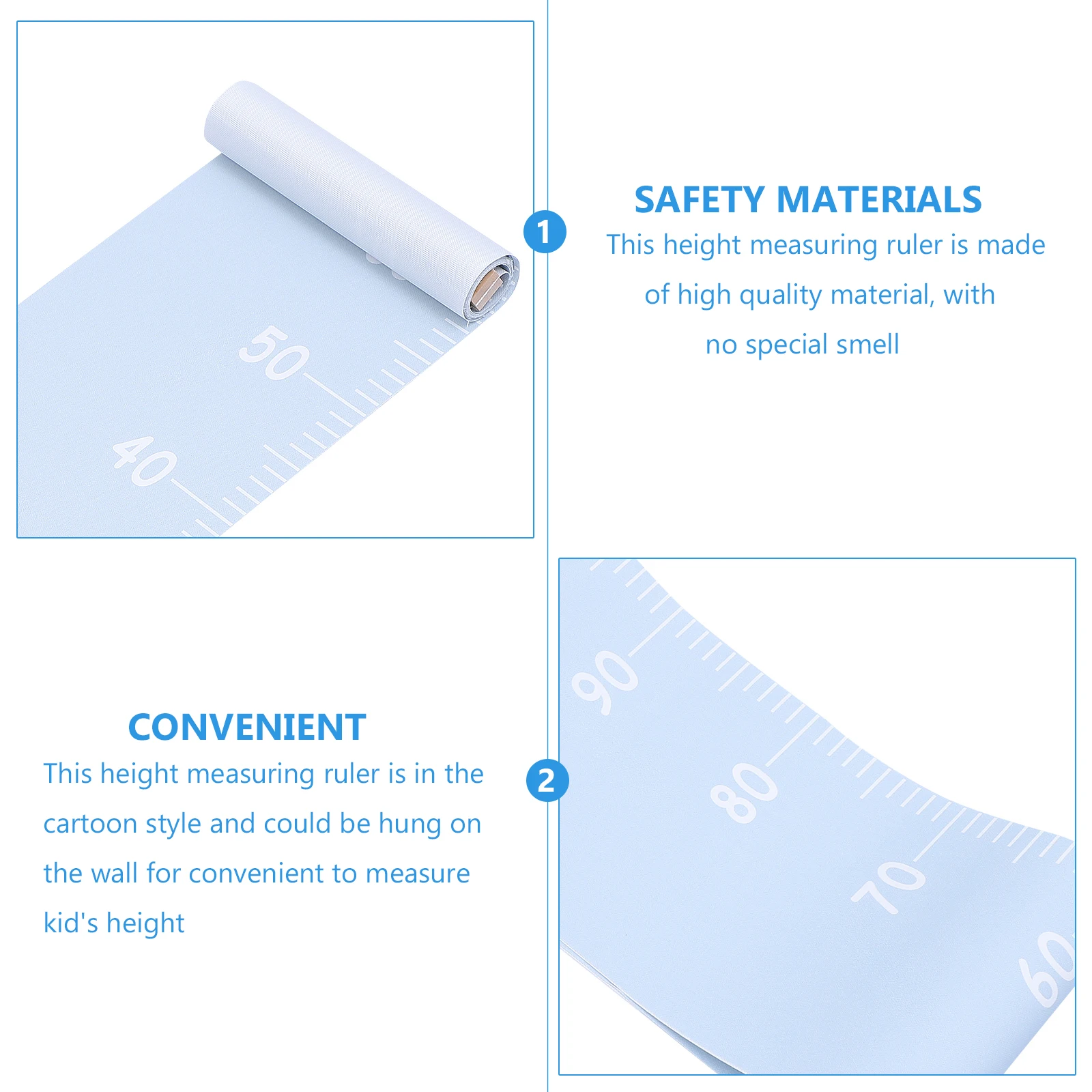 

Height Measuring Ruler Kids Growth Chart Wall Hanging Canvas Wooden Boards Room Decor Unique Easy Stretch Pack Carry Space