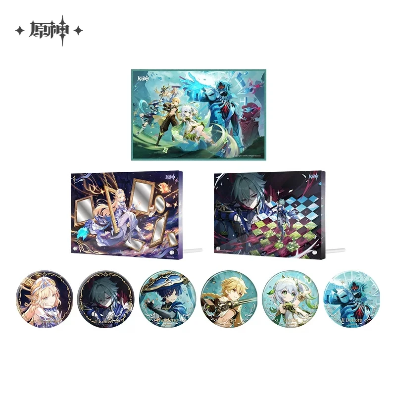 Mercancía Oficial del Anime de Genshin Impact: Serie “Void Calamity: Ashes of the Past”: Pins y Figuras Acrílicas