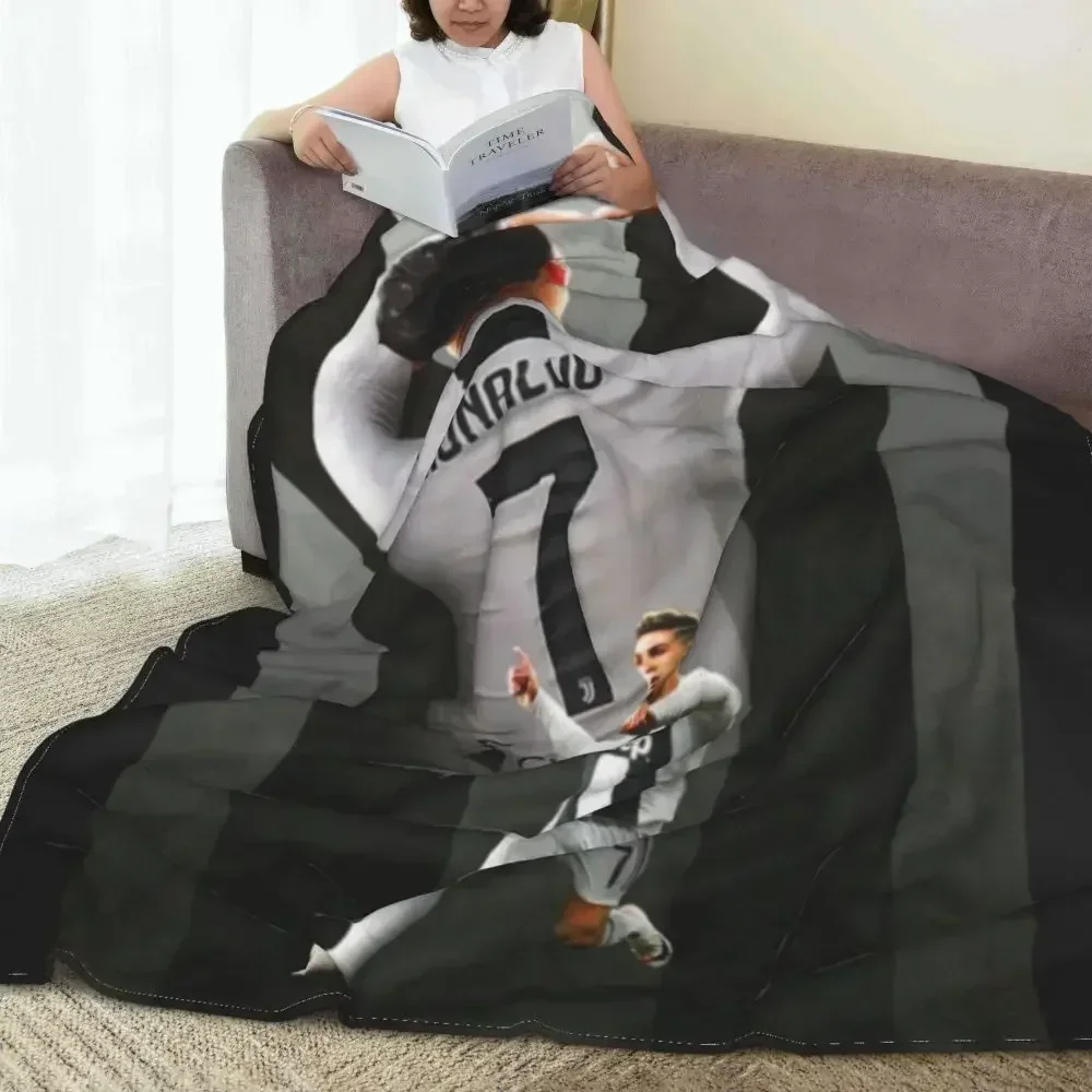 

CR Flannel Baby Blanket Football Player Seven Super Soft Throw Baby Blanket for Chair Sofa Bed Funny Bedspread Sofa Bed Cover