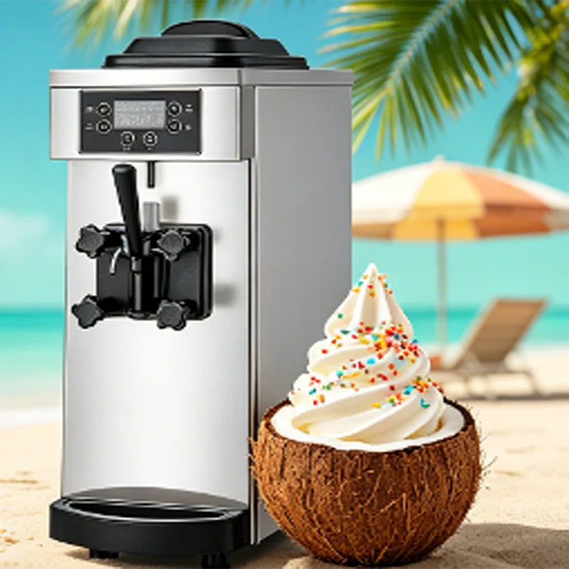 Commercial Food Court Ice Cream Machine Hotel Soft Ice Cream Machine Dessert Shop Ice Cream Making Machine