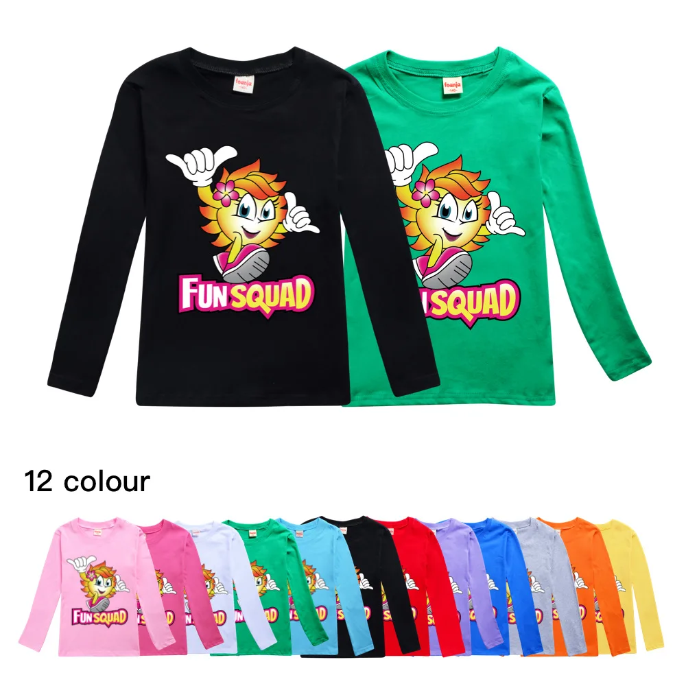 

Fun squad game Girls Sweatshirts Spring Autumn Boys Children Long Sleeves Kids T-shirt Jacket Toddler Kids birthday Clothes