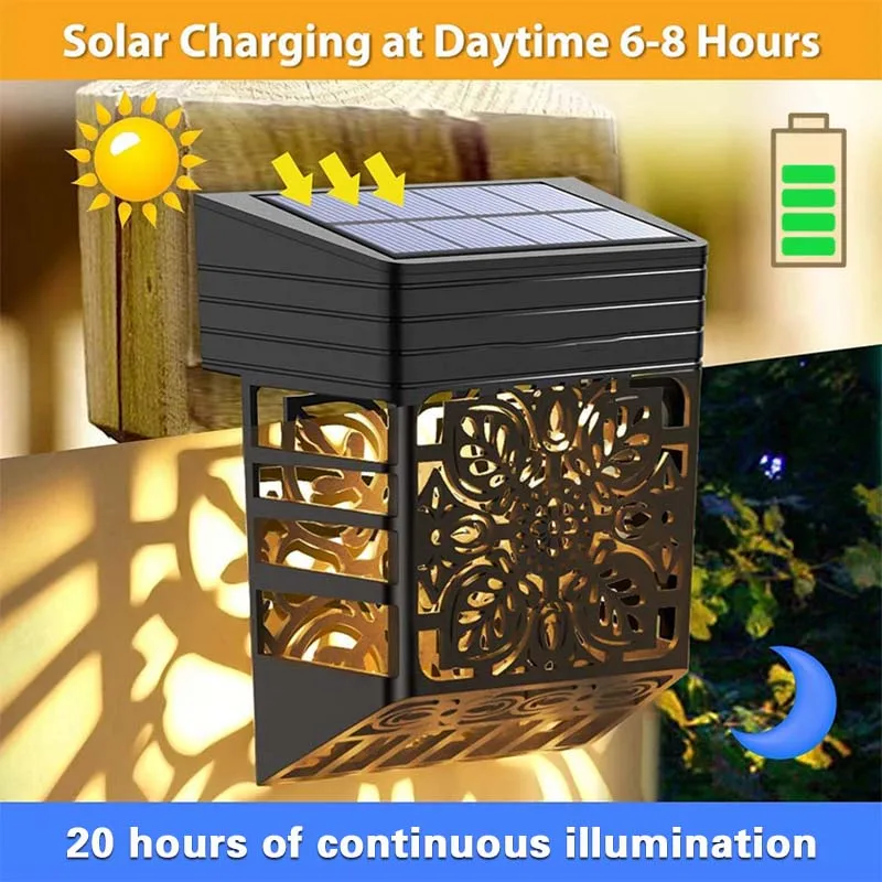 Long Lasted LED Solar Garden Light Outdoor Decoration Automatic Lighting Waterproof Deck Light Wall Stairs Fence Lamp Landscape