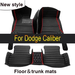 Custom Automotive Car Floor Mats For Dodge Caliber 2006 2007 2008 2009 2010 Auto Luxury Leather Men Women Car Mats Full Coverage