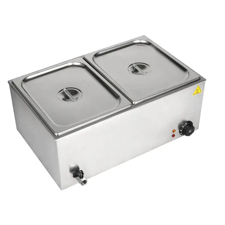 

Stainless Steel Electric Bain Marie Chocolate Pot Food & Soup Warmer Temperature Control for Warming & Holding Portable Steam