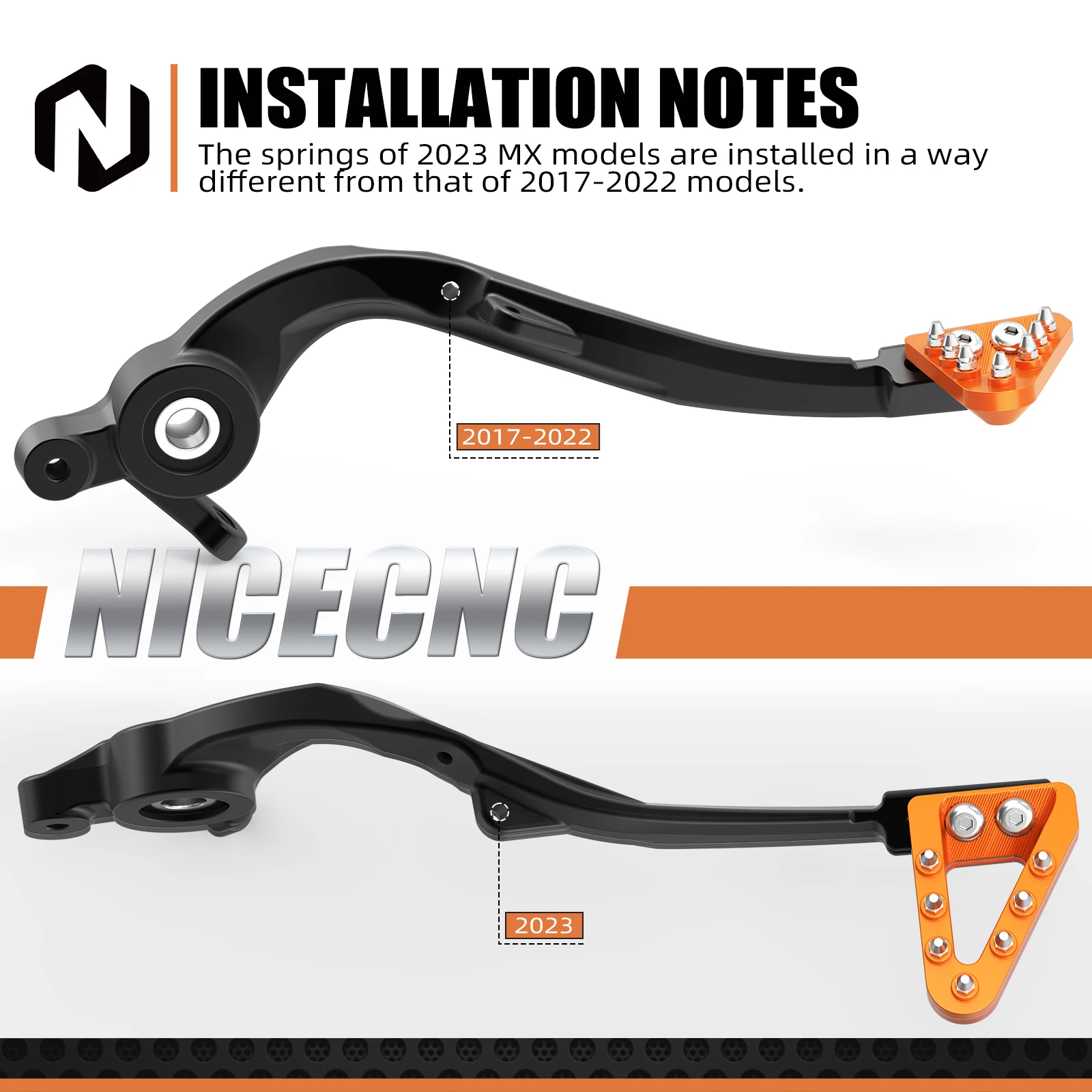 ل KTM EXC 300 TPI EXCF 450 SX 125 SXF 250 SXF 450 XC XCF XCW ستة أيام 2017-2025 مزورة بدال فرامل رافعة ل Husqvarna TE 300 #6