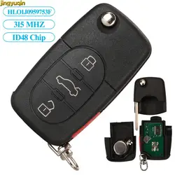 Jingyuqin Remote Car Key Fob Control 315MHZ ID48 Chip per Volkswagen VW Jetta Passat Beetle Golf 1997-2001 muslim4b