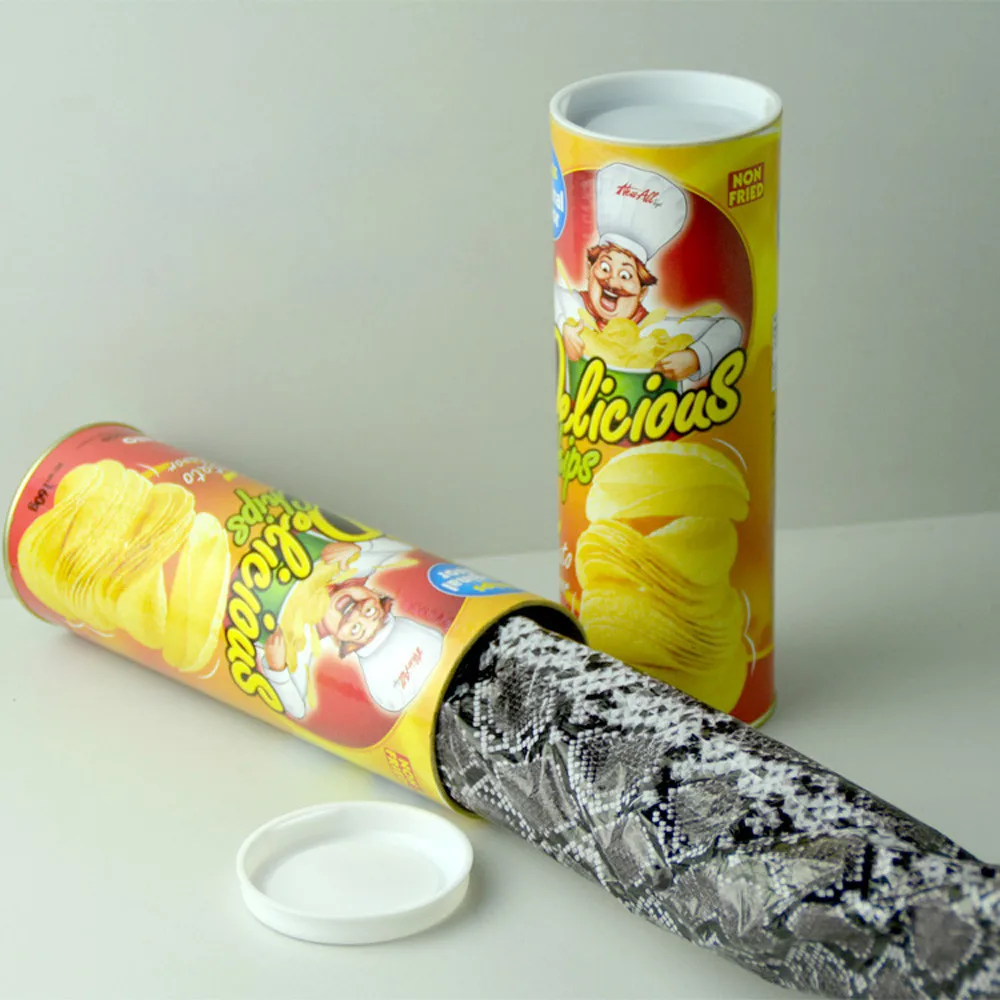 Halloween Potato Chips Cans Snake Tricks Joke Scary Fries Play Fun Toys Funny Prank Props Festival Decorations