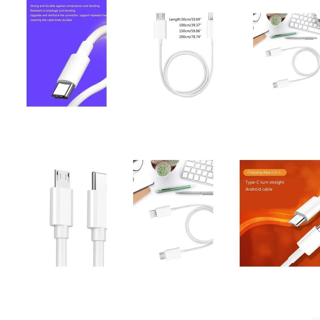 Q6PA to Micro USB Male Sync OTG Cable for Phones Tablet