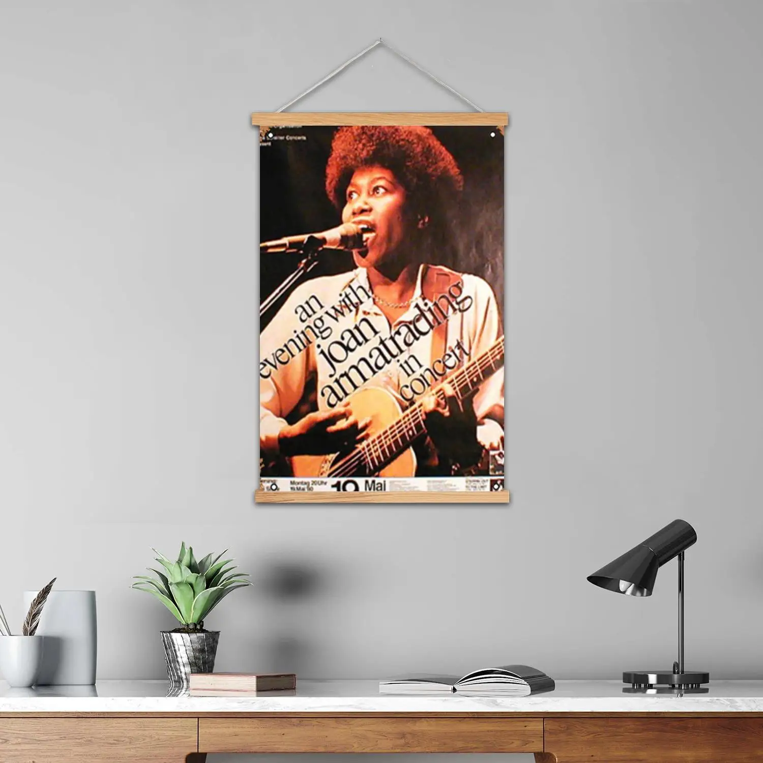 Joan Armatrading Framed Wall Painting Canvas Art Poster and Wall Art,  Modern Family Bedroom Decor,Decorative painting
