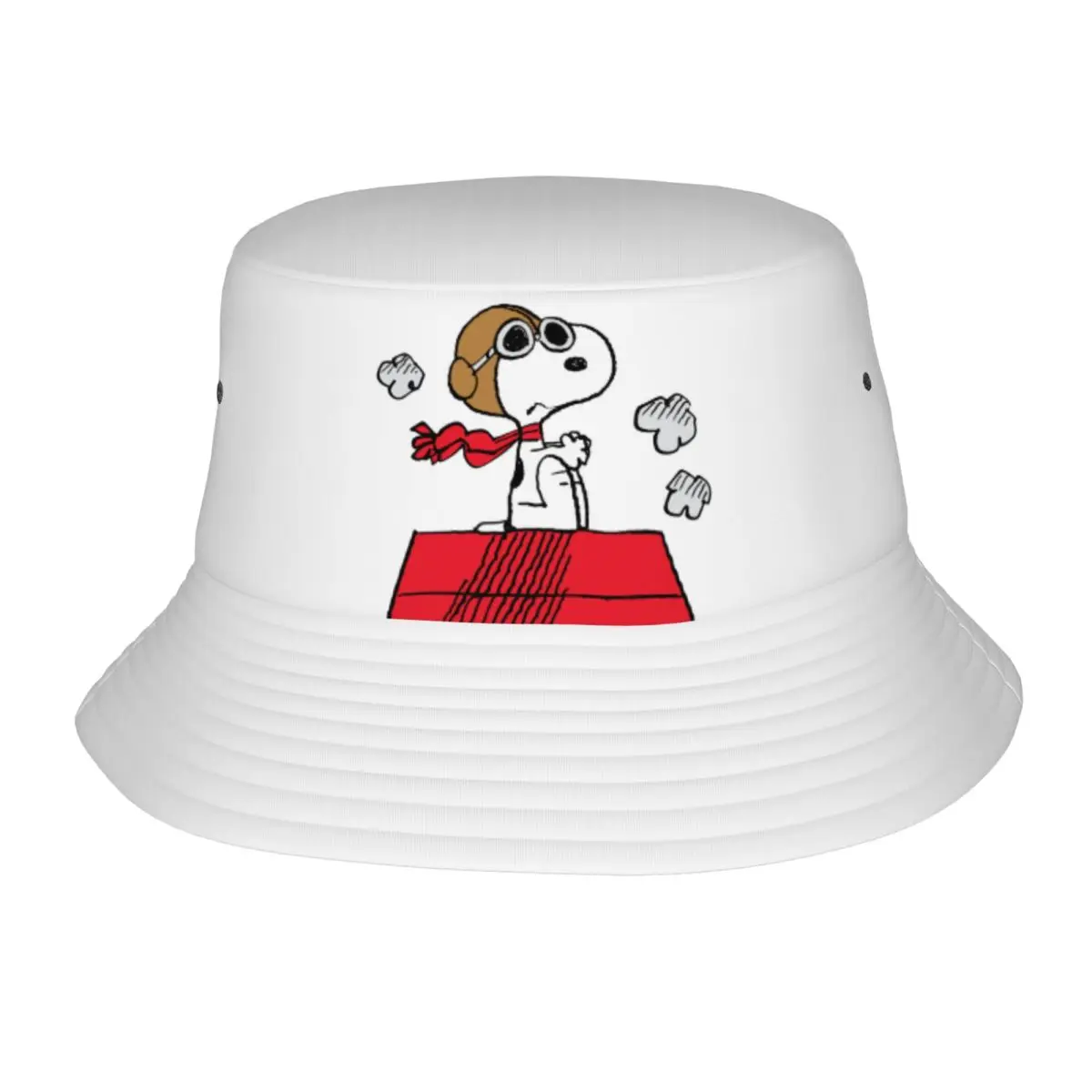 

Teen Bucket Hats Peanuts Snoopy The Flying Ace Beach Hatwear Lightweight Outdoor Fishing Cap Session Hats Birthday Gift
