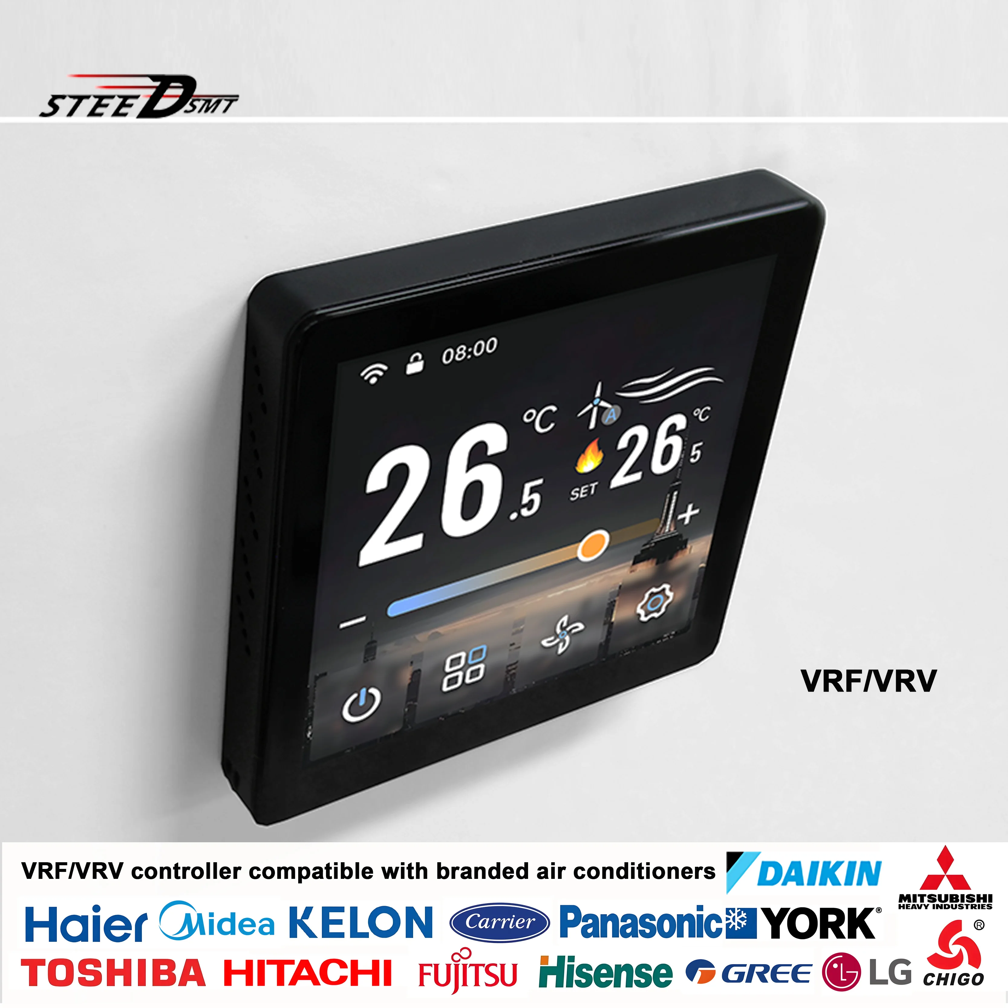 Controlador de aire acondicionado ZIGBEE VRF/VRV para marcas de trabajo de refrigeración/calentamiento rápido R410A Fujitsu, Daikin, Toshiba, York, Hitachi, Etc.