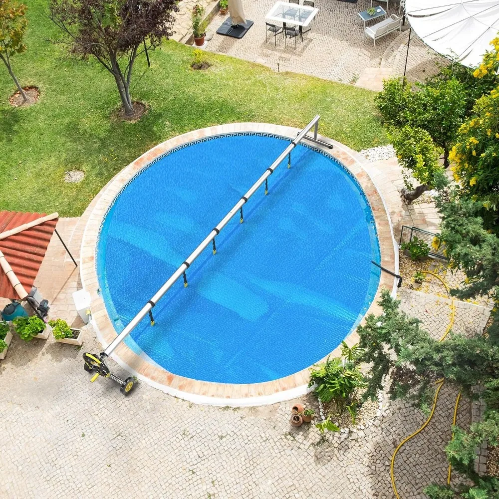 

12Mil Solar Pool Cover 15FT Round Solar Blanket for Inground Pool & Above-Ground