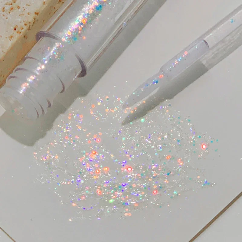 Glitter Sequins Liquid Eyeshadow Highlighter Waterproof Pearlescent Shiny Diamonds Eyeliner Lying Silkworm Eyes Makeup Cosmetic