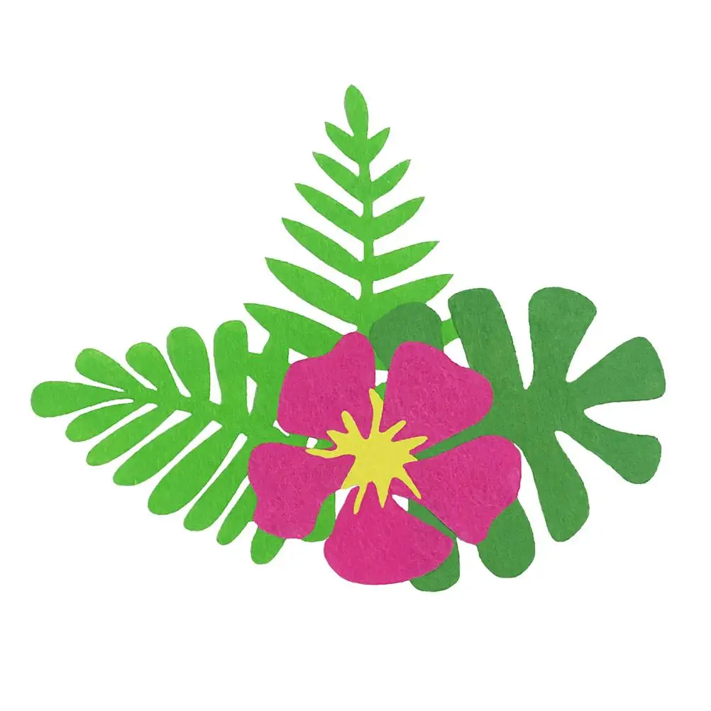 

6 Pcs Cupcake Wooden Hawaii Cupcake Hawaii Leaf Flower Cake Picks for Cakes Ice Cream Cake Picks Meat