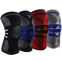 Sports Knee Pads Silicone Spring Support Basketball Knee Pads Cycling Mountaineering Running Fitness Outdoor Protective Gear