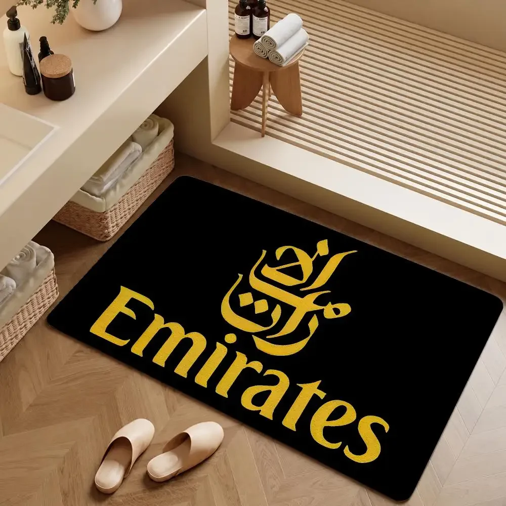 Airline Emirates A380 Dubai Aviation Floor Mat Soft Flannel Entrance Doormat Non-Slip Washable Rug For Bedroom Home Decor