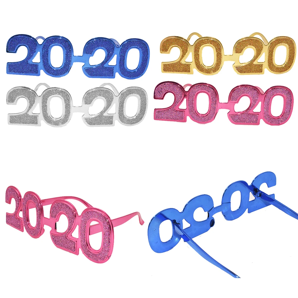 

2 Pcs Party Supplies 2020 Glasses Frame For Party Glasses Frame Photo Props Novelty Costume Accessories for Parties Festivals
