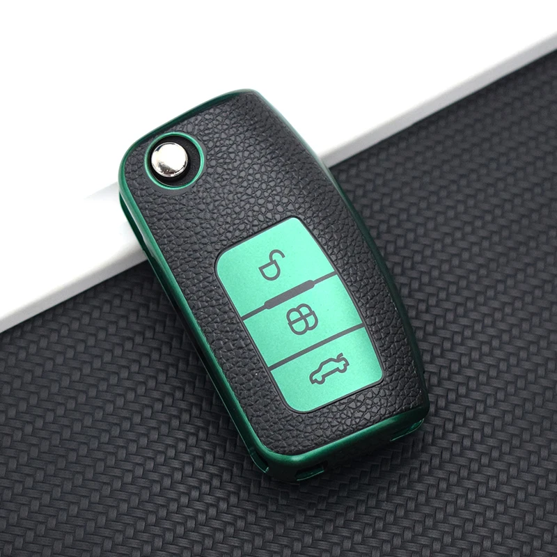 TPU Leather Car TPU Folding Key Cover Bag For Ford Focus 2 MK2 Fiesta Mondeo Galaxy Falcon Territory Ecosport Shell Fob Case