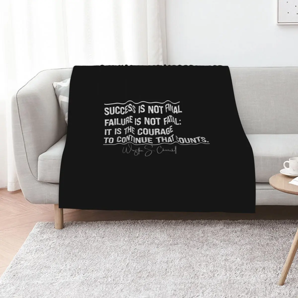 Success Is Not Final Failure Is Not Fatal It Is The Courage To Continue That Counts Throw Blanket Bed Fashionable Blankets