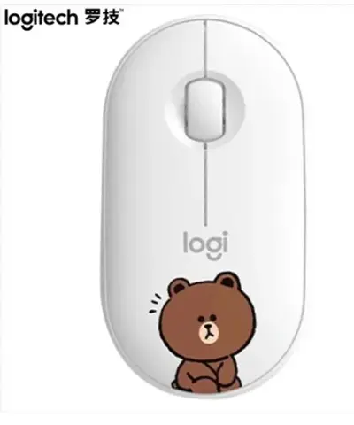 Logitech Pebble Wireless Bluetooth Mouse Mouse Mute Ultra Thin Bluetooth mouse Laptop Office Home, white
