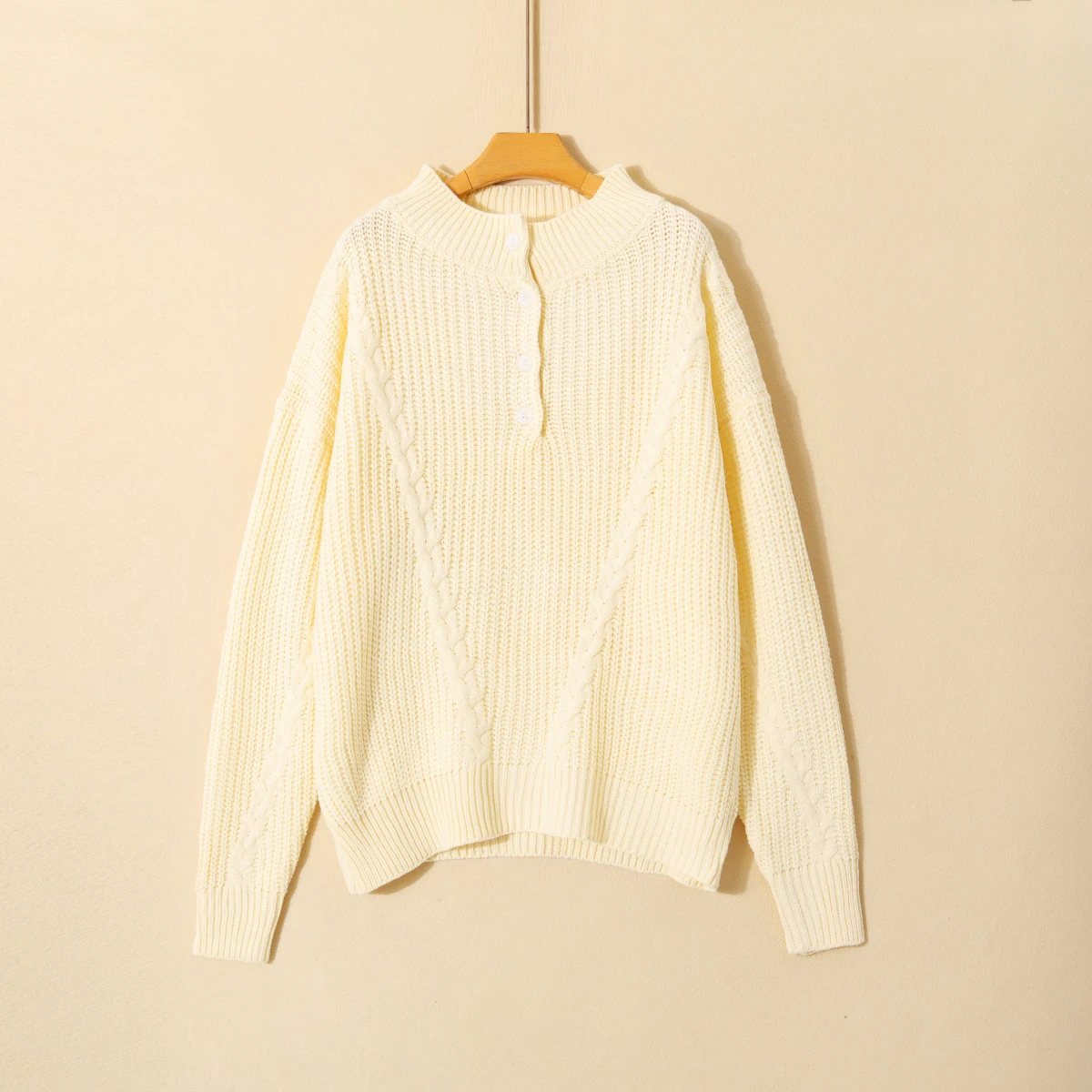 

Loose Large Size round Ne Knitted Sweater f Open Long Sve Autumn Winter Women's Faion Commute Sle All-Match Coat